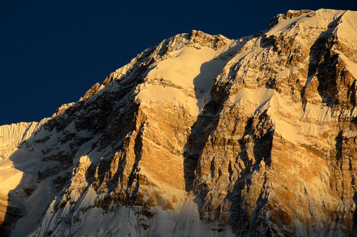 07 Annapurna Main and Central Close Up At Sunrise From Annapurna Base Camp In The Annapurna Sanctuary 